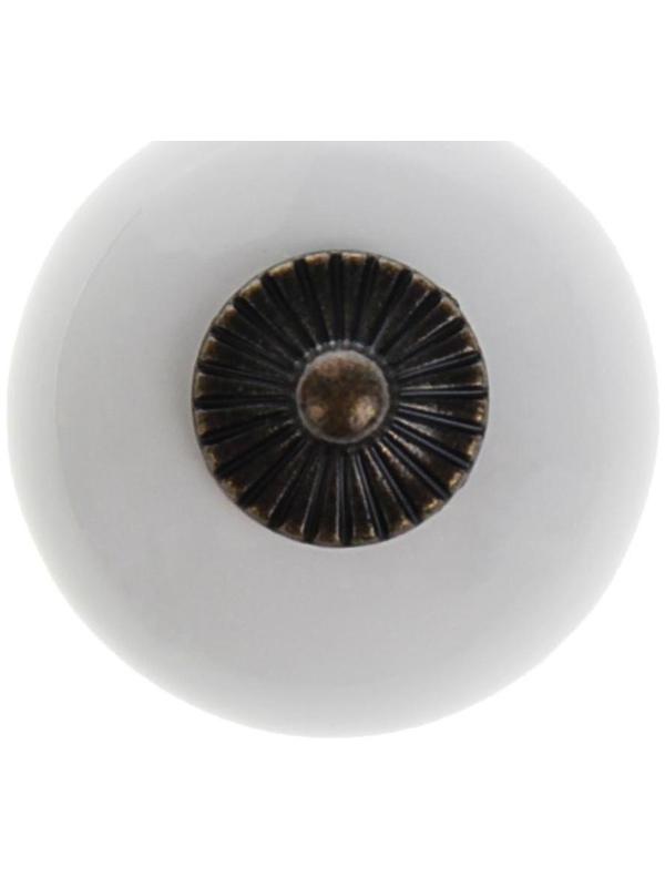 Ручка кнопка DOME Ceramics 003, керамическая, белая