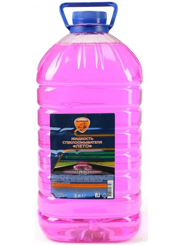 Жидкость стеклоомывателя Элтранс ЛЕТО, Жевательная резинка, 5 л EL-0106.04