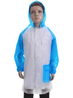 Дождевик детский «Гуляем под дождём», голубой, XL