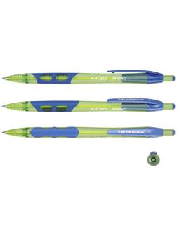 Ручка шариковая автоматическая XR-30 Spring, узел 0.7 мм, чернила синие, резиновый упор, длина линии письма 1000 метров, микс