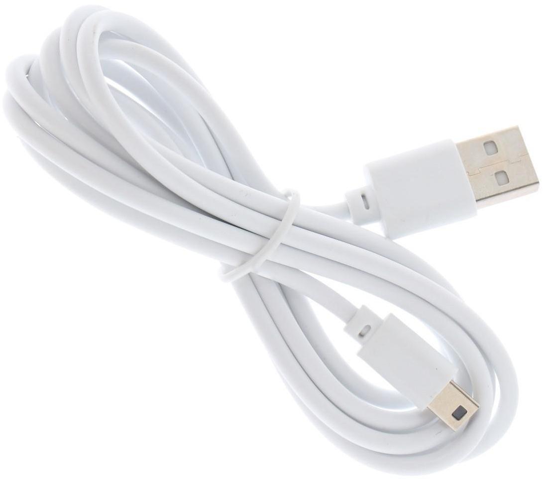 Кабель LuazON, miniUSB - USB, 1 А, 1.8 м, белый