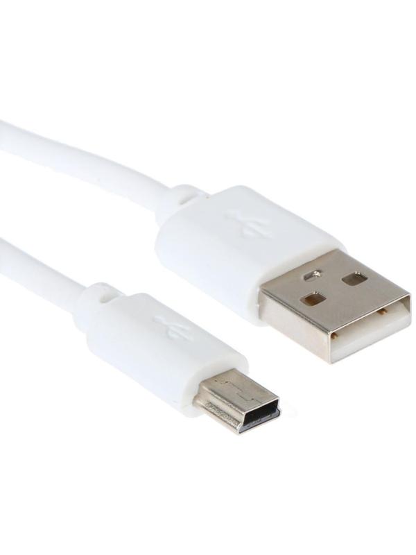Кабель LuazON, miniUSB - USB, 1 А, 1.8 м, белый