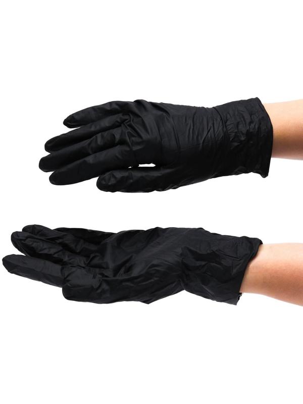 Перчатки виниловые Benovy, размер M, чёрные, 50 пар