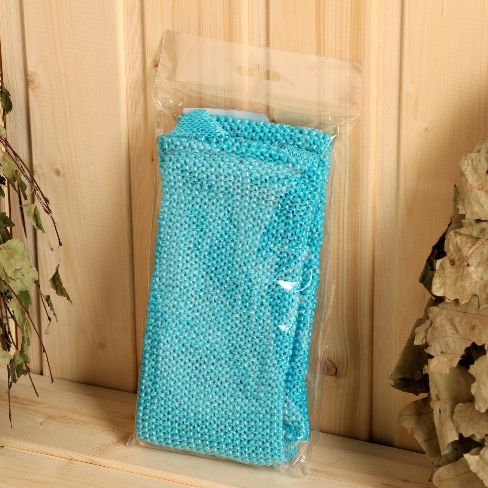 Мочалка банная вязаная 