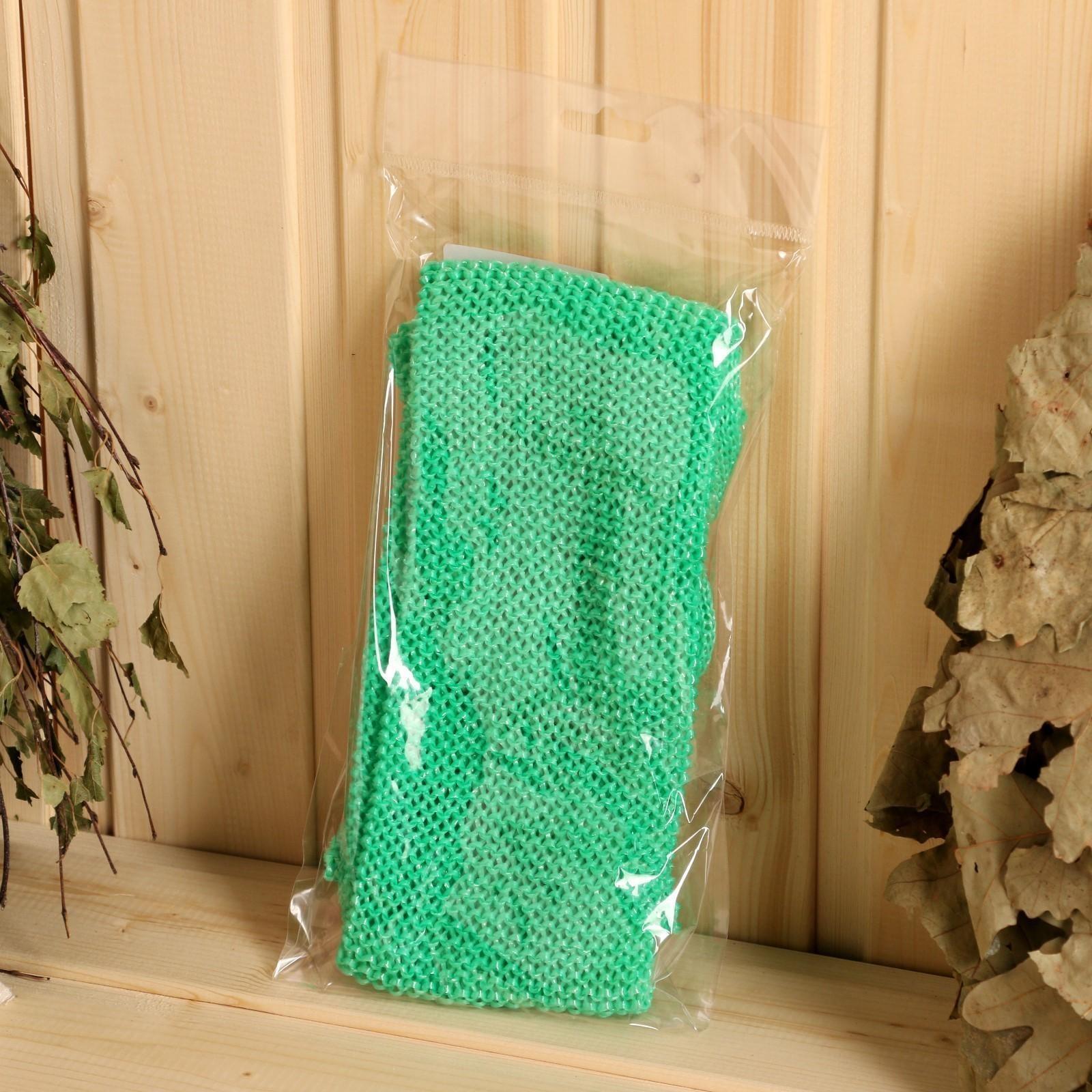 Мочалка банная вязаная 