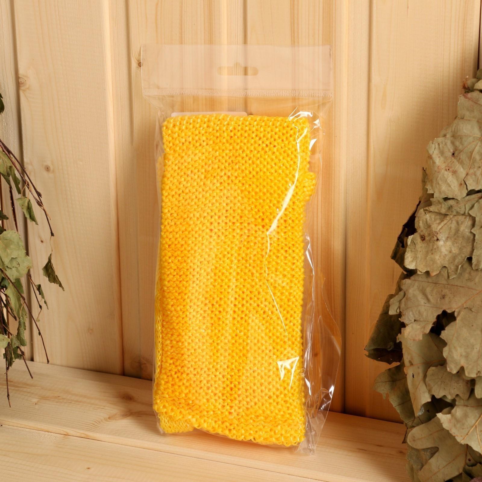 Мочалка банная вязаная 