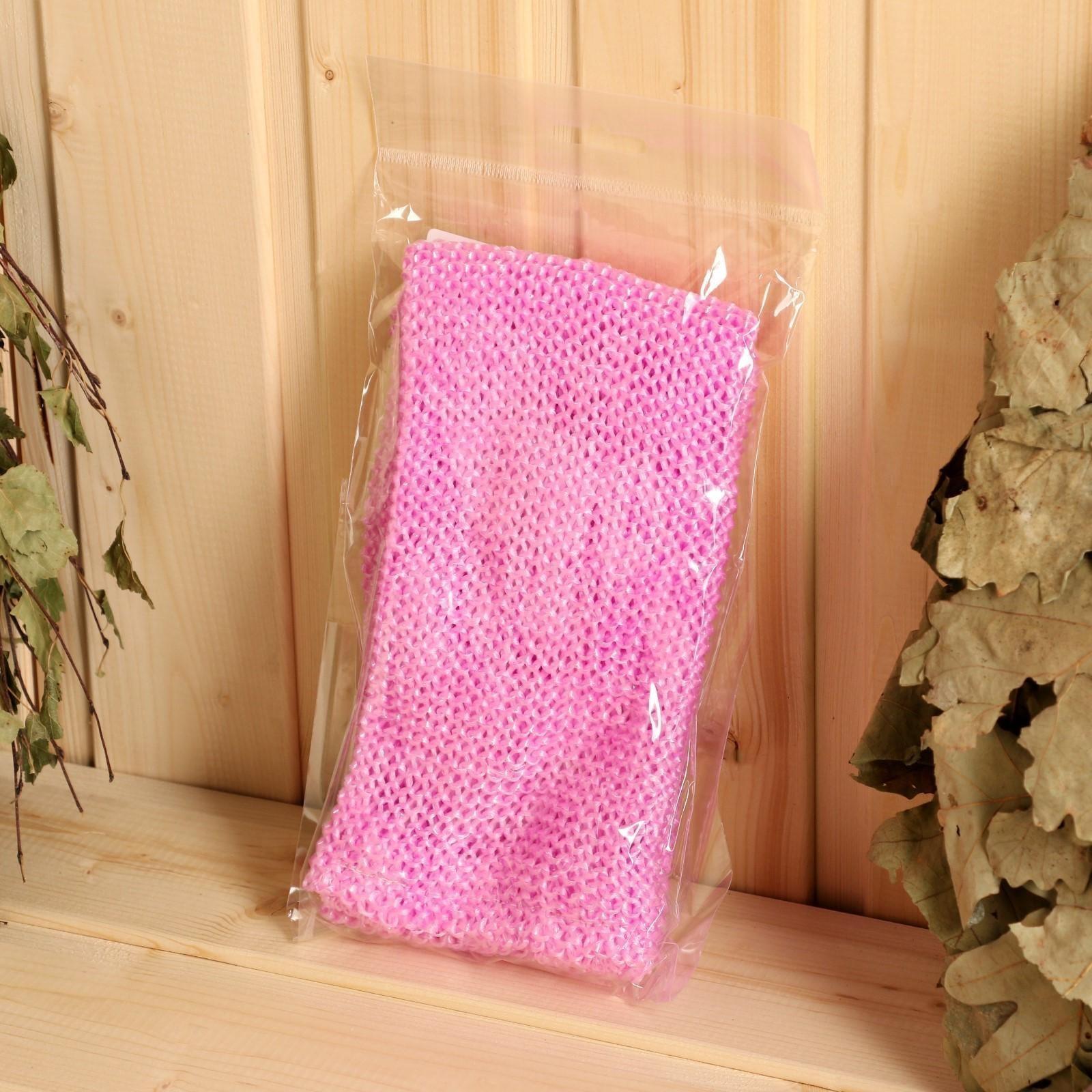 Мочалка банная вязаная 