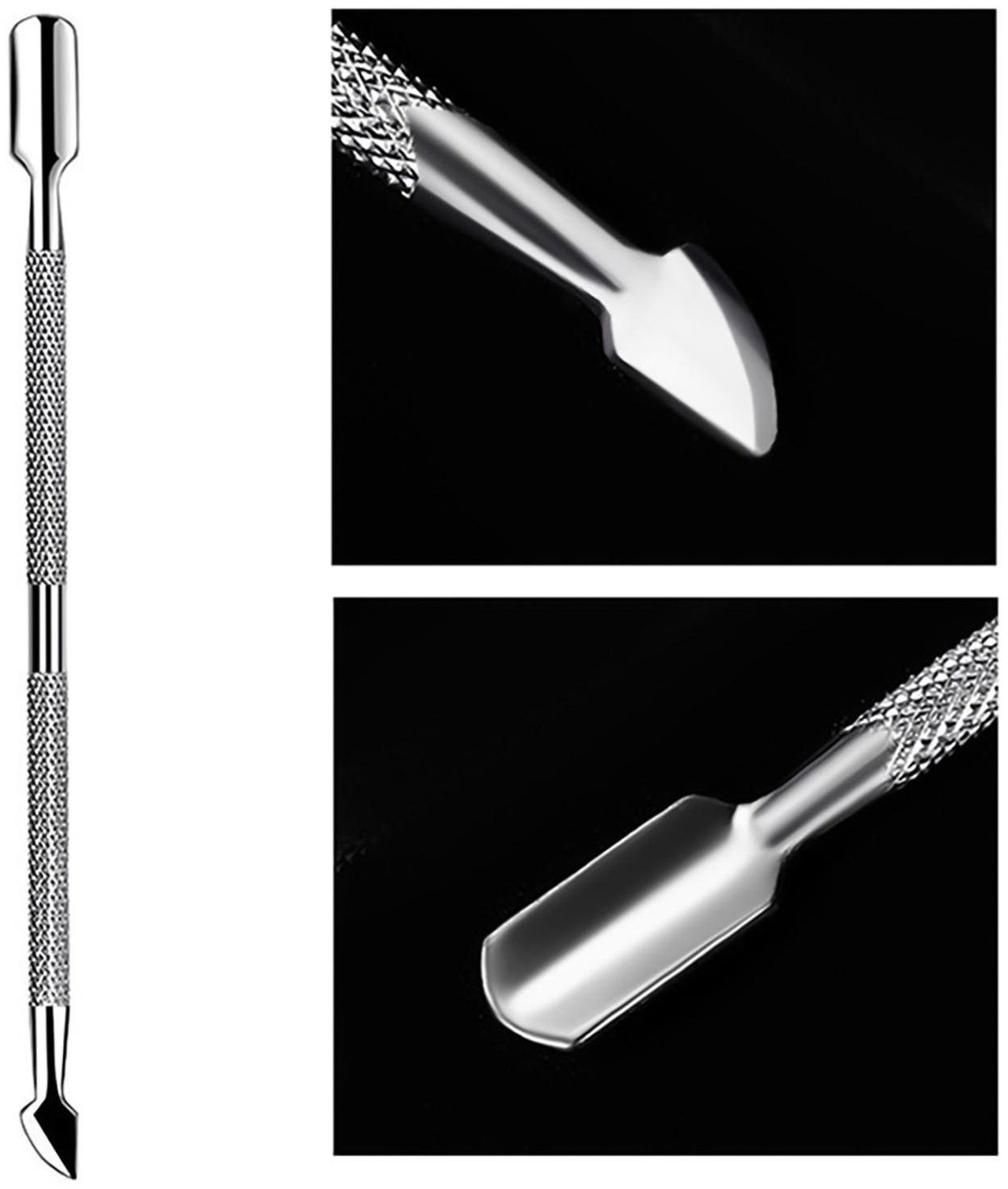 Шабер двусторонний, лопатка вогнутая, топорик, 12,6 см, цвет серебристый