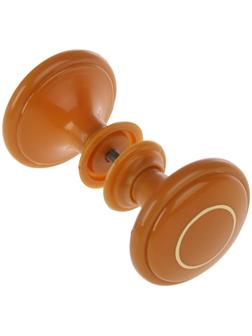 Ручка дверная пластмассовая, d=65, цвет светлое дерево с узором