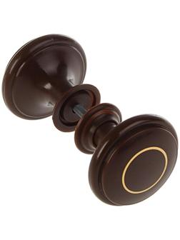 Ручка дверная пластмассовая, d=65, цвет шоколад с узором