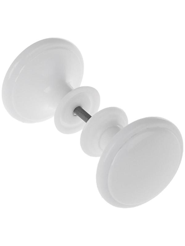 Ручка дверная пластмассовая, d=65, белая