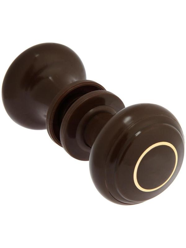 Ручка дверная пластмассовая, d=70, цвет шоколад с узором