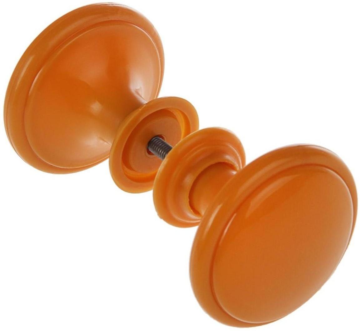 Ручка дверная пластмассовая, d=65, цвет светлое дерево