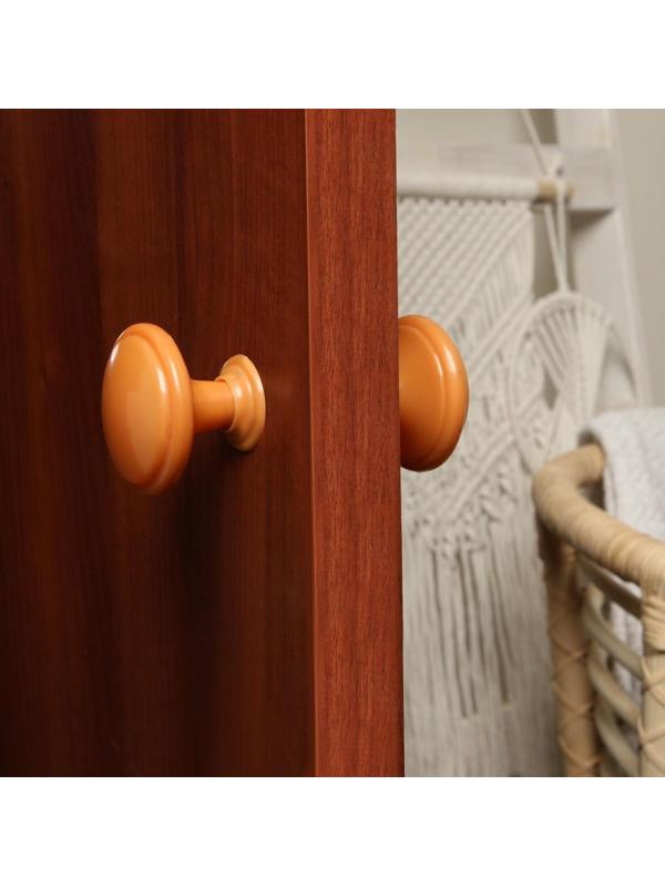 Ручка дверная пластмассовая, d=65, цвет светлое дерево