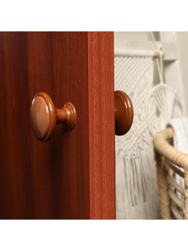 Ручка дверная пластмассовая, d=65, цвет темное дерево