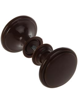 Ручка дверная пластмассовая, d=65, цвет шоколад