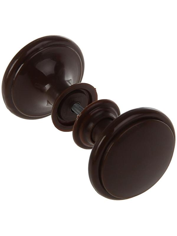 Ручка дверная пластмассовая, d=65, цвет шоколад