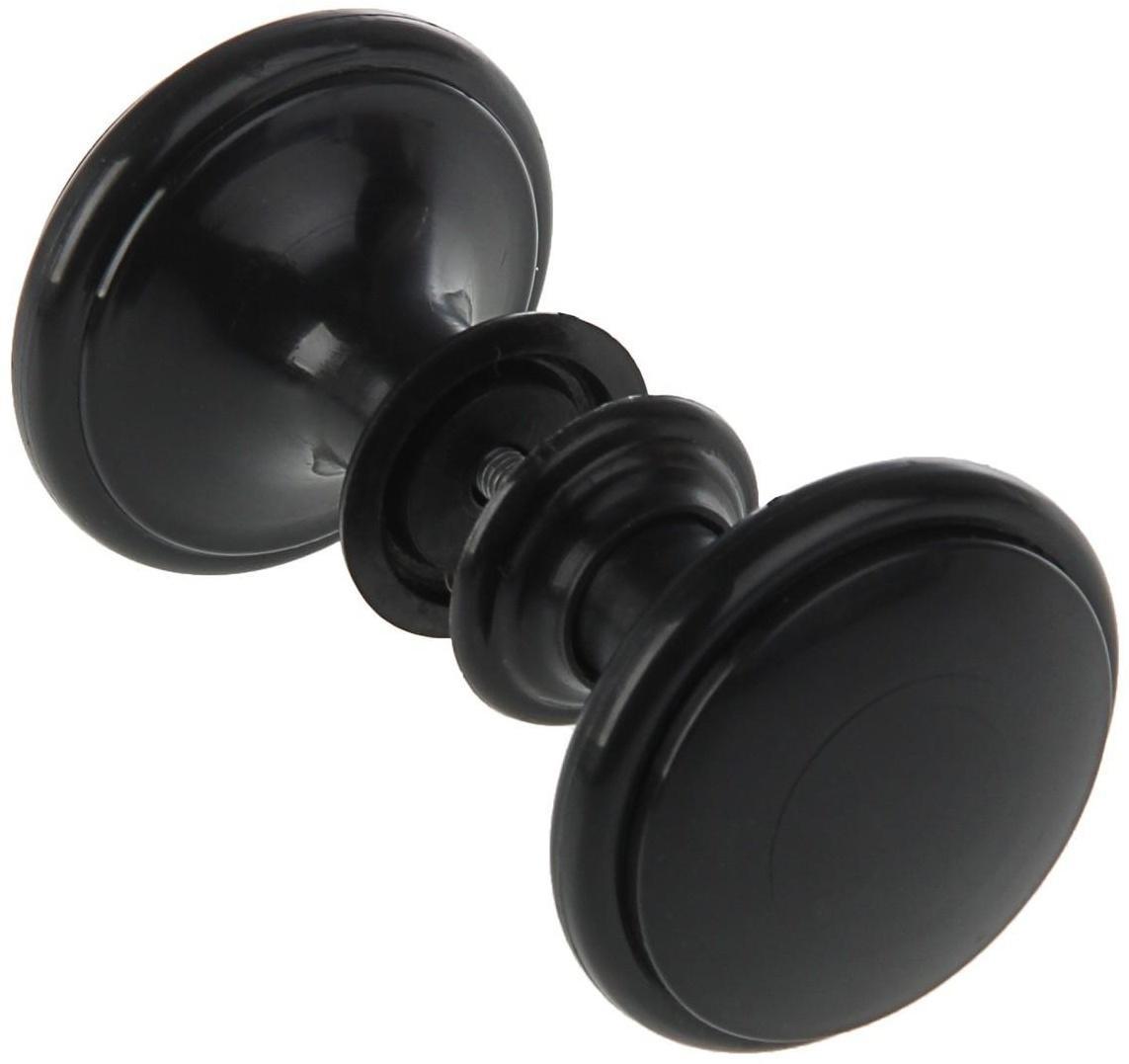 Ручка дверная пластмассовая, d=65, черная