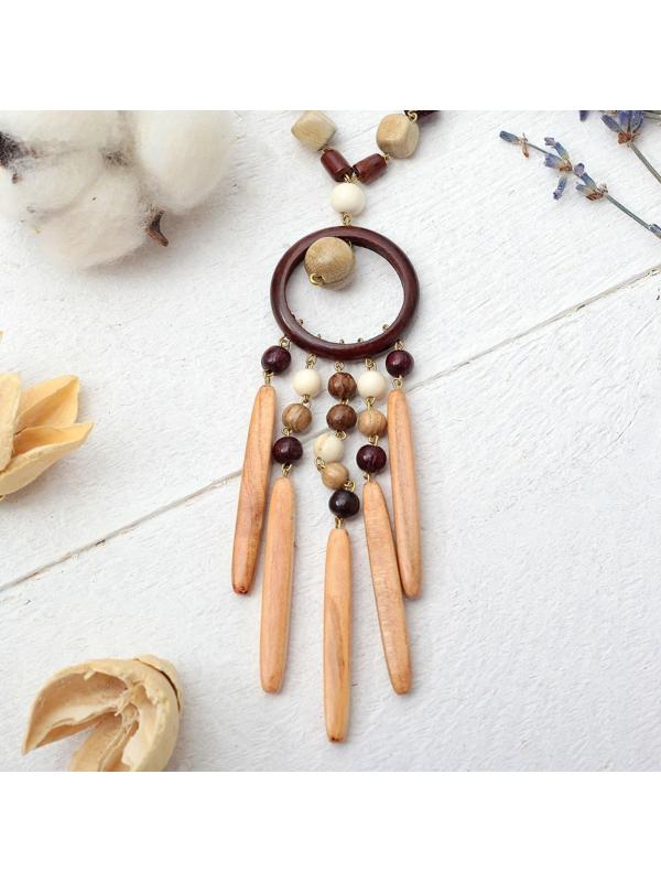 Кулон ручная работа, деревянный 