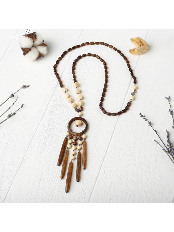 Кулон ручная работа, деревянный 