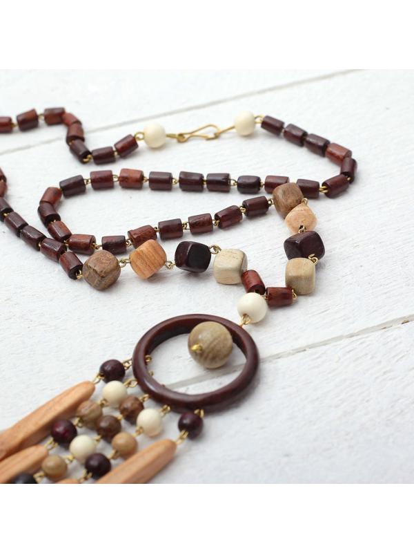 Кулон ручная работа, деревянный 