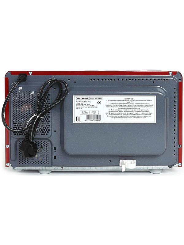 Микроволновая печь WILLMARK WMO-203MHR, 700 Вт, 20 л, красная