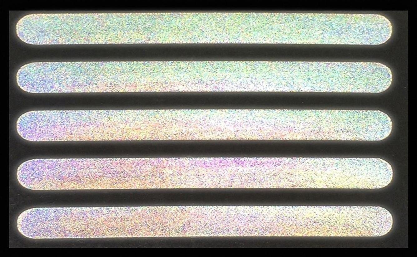 Светоотражающая термонаклейка «Полосы», 10 × 1 см, 5 шт на листе, цвет серый