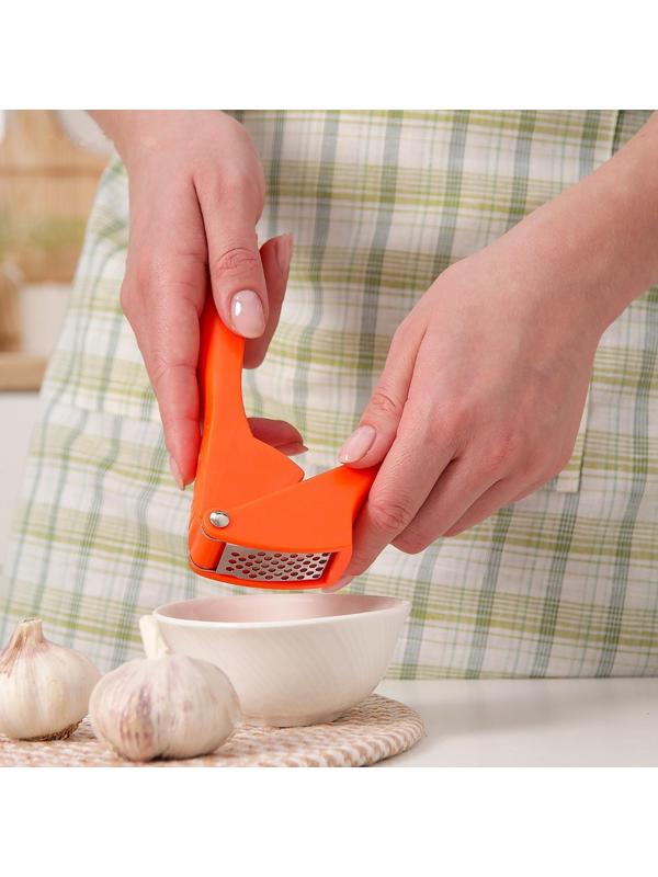 Пресс для чеснока Доляна «Уточка», 16 см, цвет МИКС