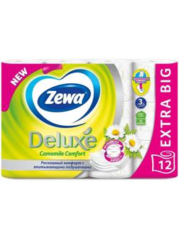 Туалетная бумага Zewa Deluxe Camomile Comfort, 3 слоя, 12 шт.