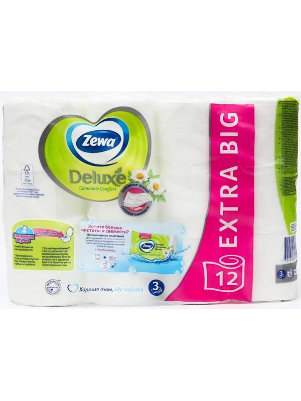 Туалетная бумага Zewa Deluxe Camomile Comfort, 3 слоя, 12 шт.