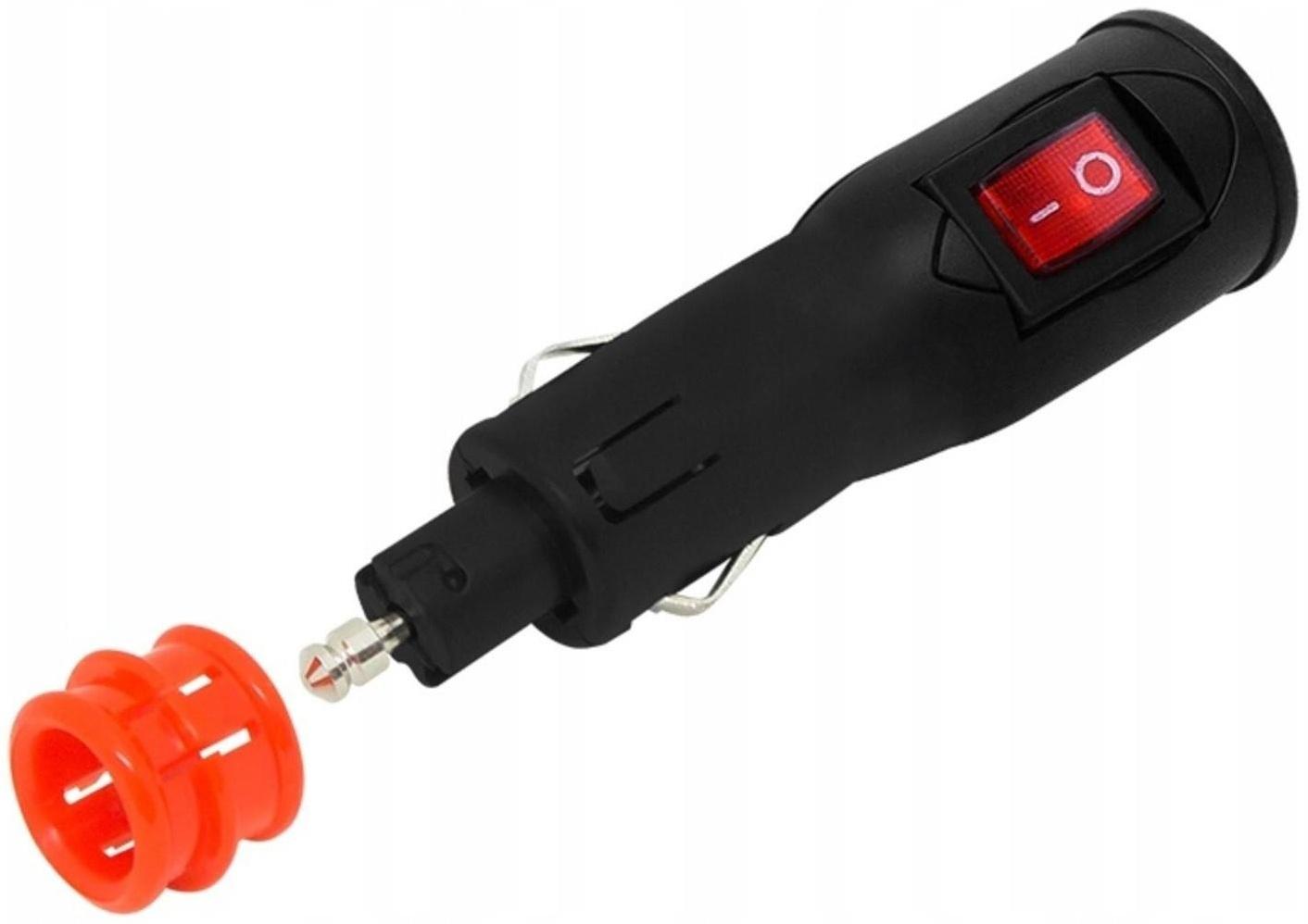 Штекер в прикуриватель TORSO, ЕВРО с кнопкой, D-03