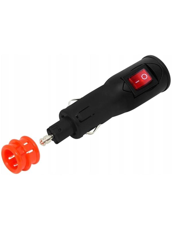 Штекер в прикуриватель TORSO, ЕВРО с кнопкой, D-03