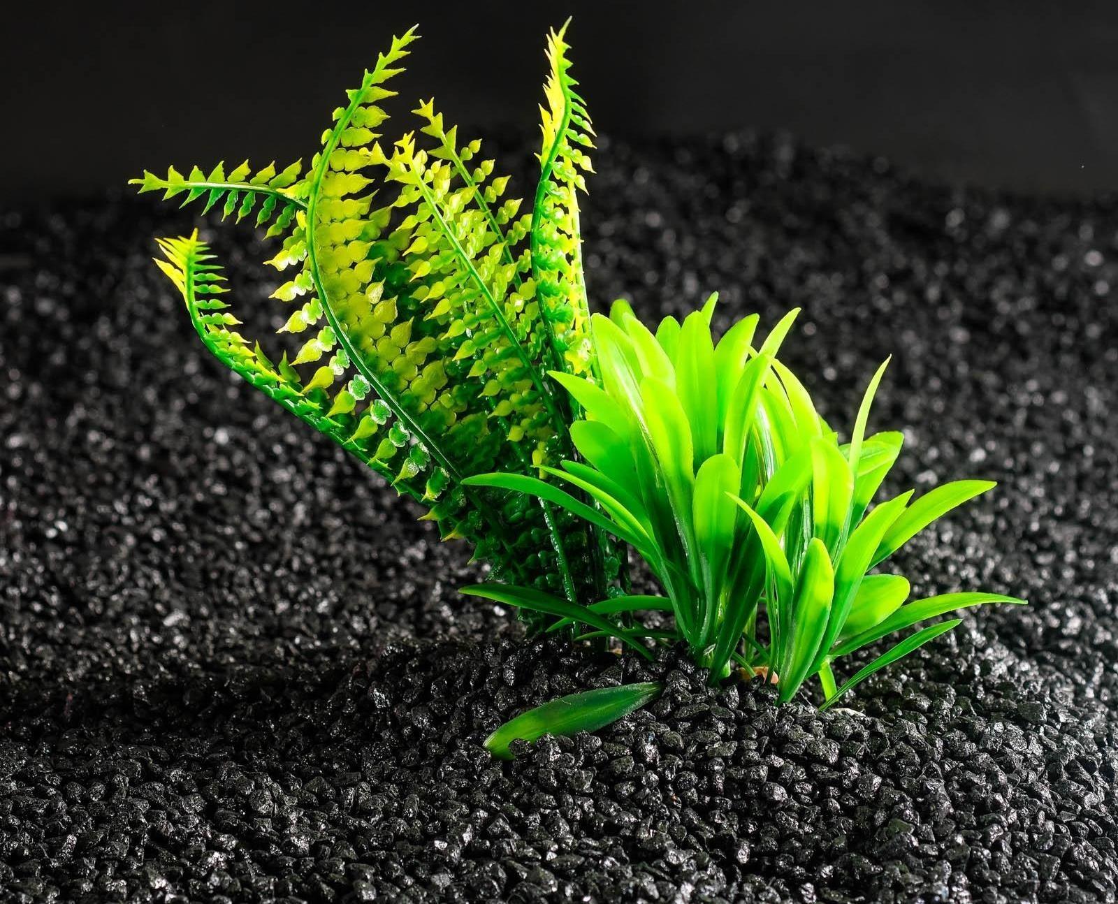 Растение искусственное аквариумное на подставке под камень, 17 х 14 х 16 см