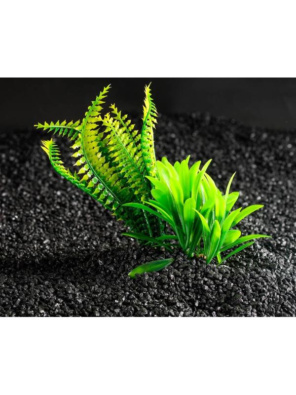 Растение искусственное аквариумное на подставке под камень, 17 х 14 х 16 см