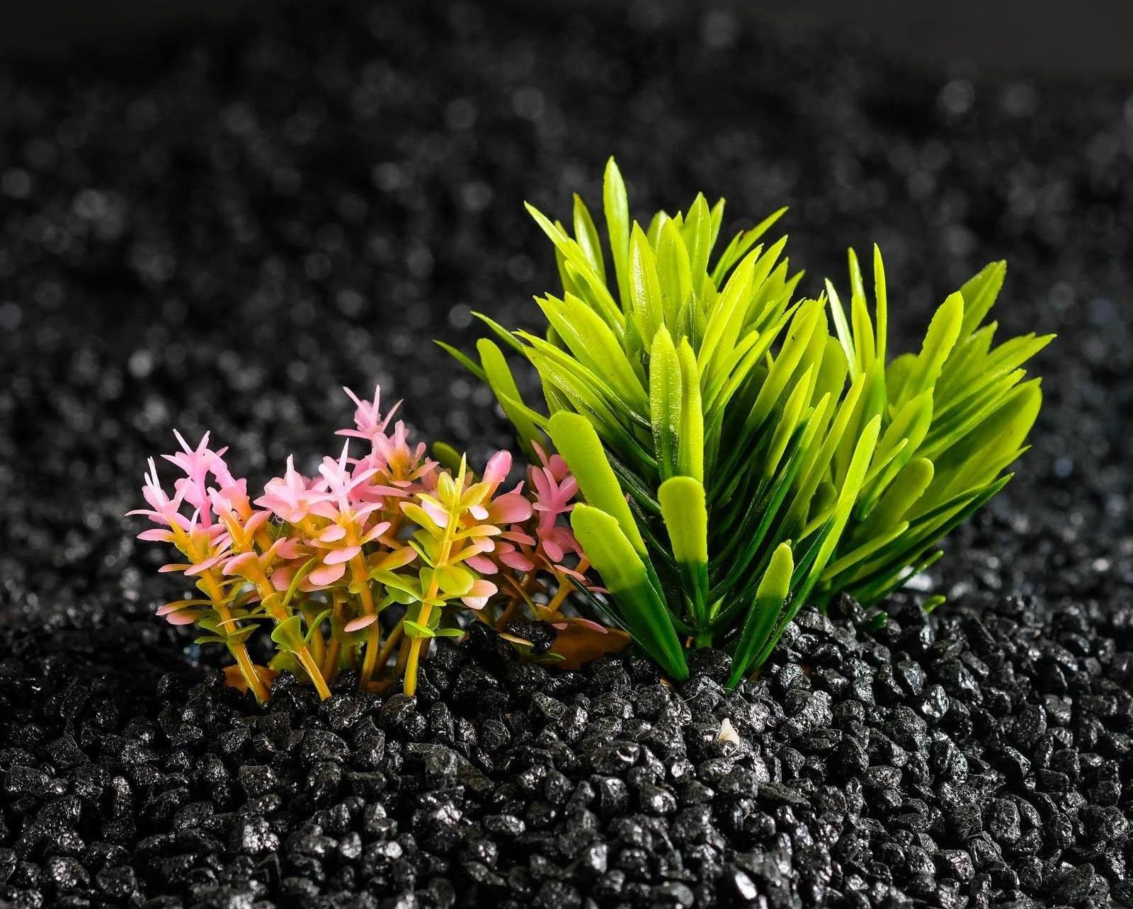 Растение искусственное аквариумное на подставке под камень, 14 х 11 х 7 см