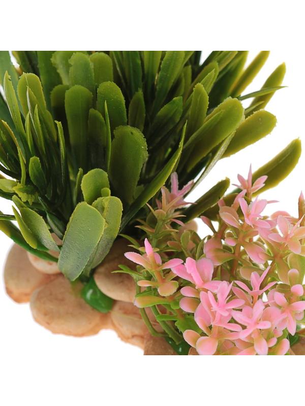 Растение искусственное аквариумное на подставке под камень, 14 х 11 х 7 см