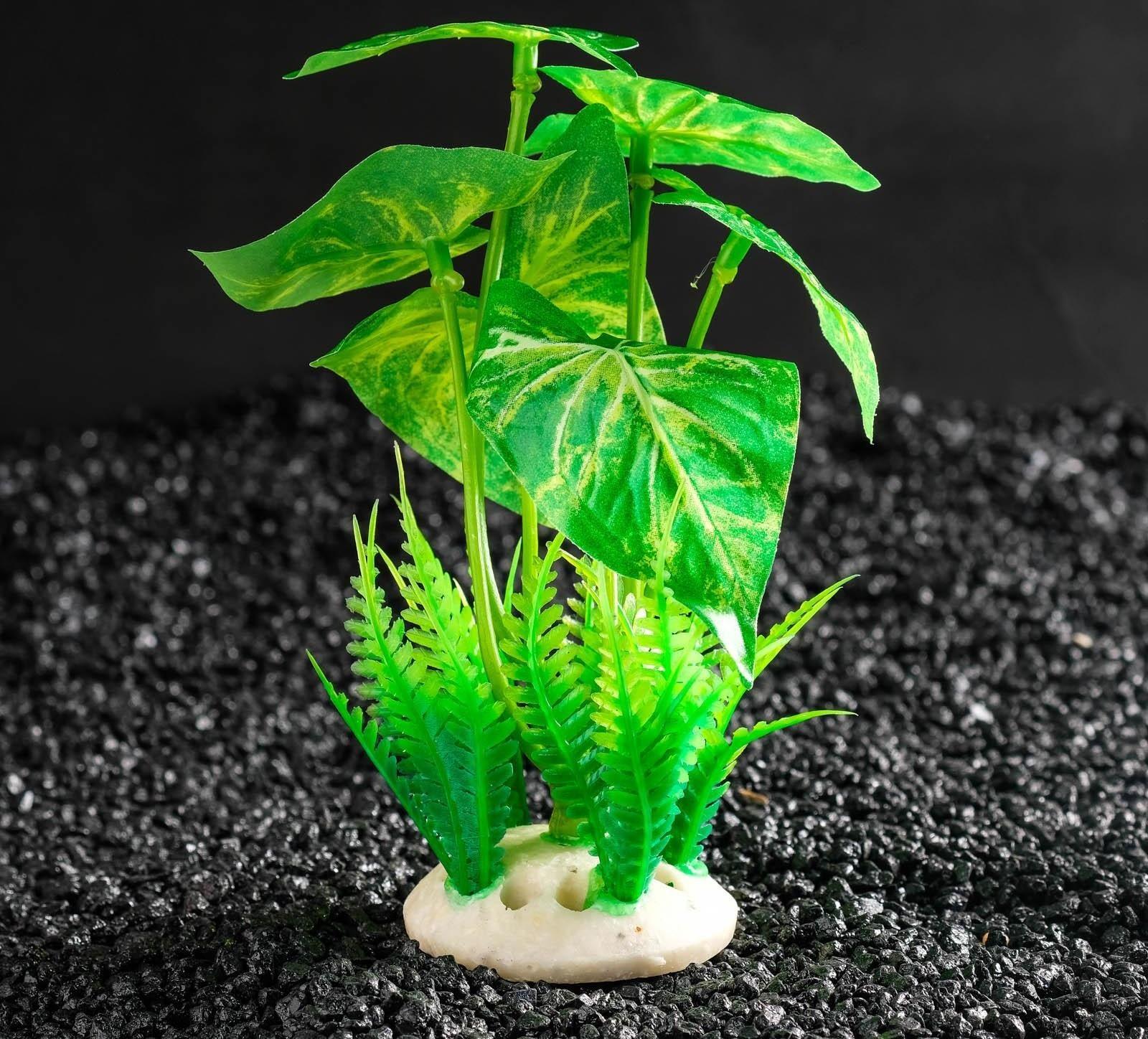 Растение искусственное аквариумное, 11,5 х 11,5 х 14,5 см