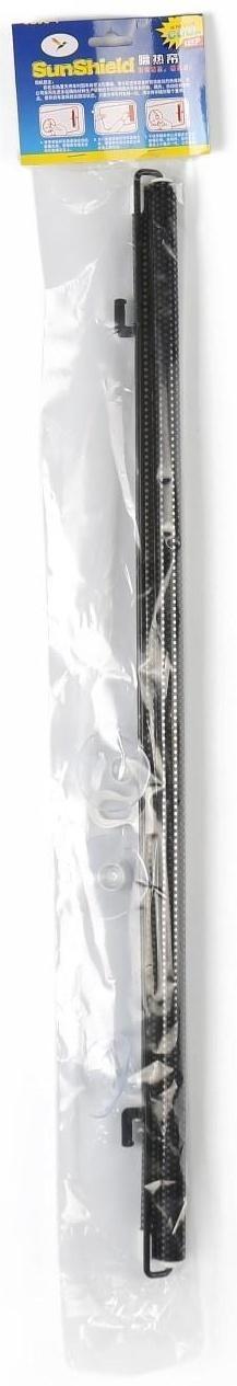 Автомобильная шторка на стекло, раздвижная 68×125 см, цвет черный