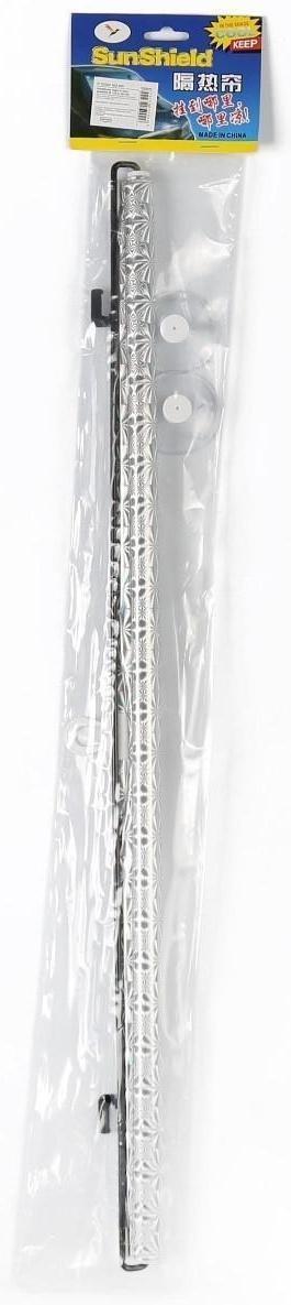 Автомобильная шторка на стекло, раздвижная, 68×125 см, хром