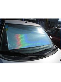 Автомобильная шторка на стекло, раздвижная, 68×125 см, хром