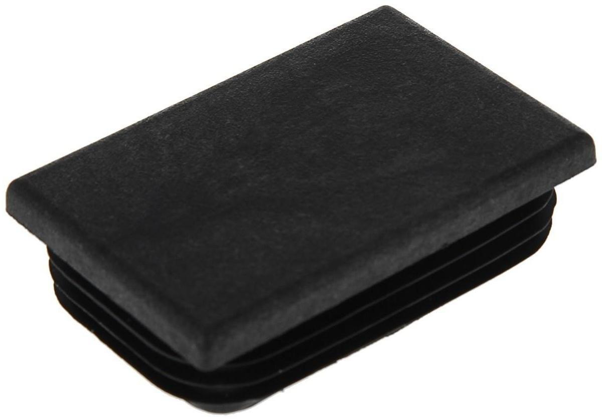 Заглушка для труб прямоугольная, 40х60 мм, черная