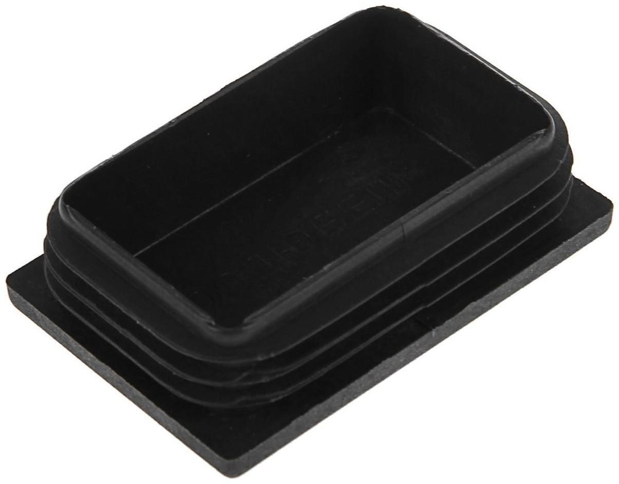 Заглушка для труб прямоугольная, 40х60 мм, черная