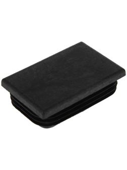 Заглушка для труб прямоугольная, 40х60 мм, черная