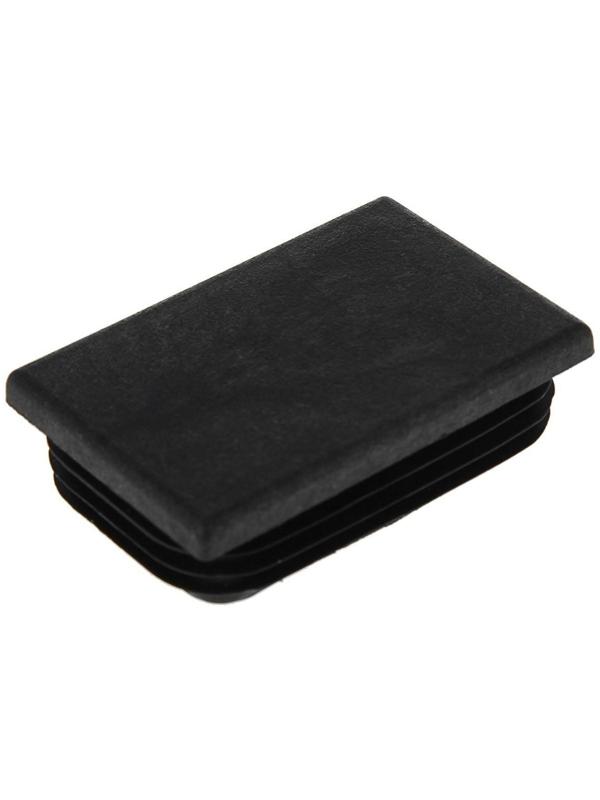 Заглушка для труб прямоугольная, 40х60 мм, черная