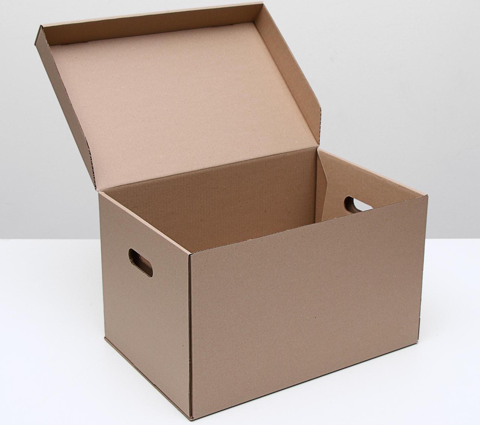 Коробка для хранения, бурая, 48 х 32,5 х 29,5 см