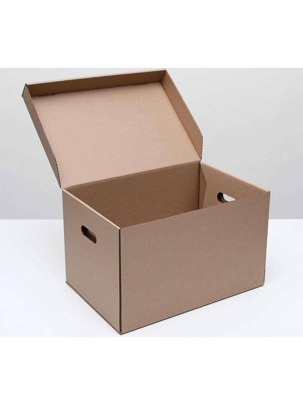 Коробка для хранения, бурая, 48 х 32,5 х 29,5 см