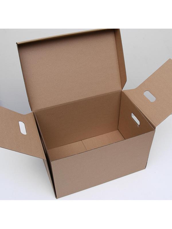 Коробка для хранения, бурая, 48 х 32,5 х 29,5 см