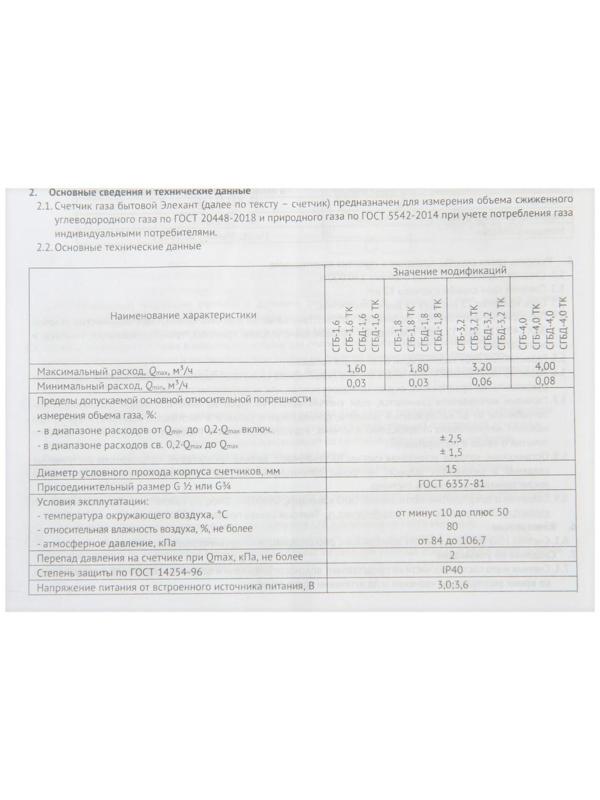 Счетчик газа 