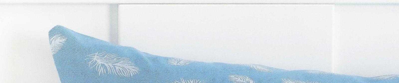 Наперник 50х70 см на молнии Перо голубое