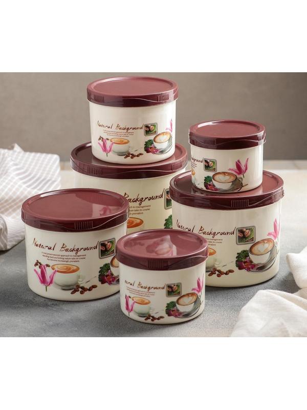 Набор банок для сыпучих продуктов, 6 шт: 0,15 л, 0,3 л, 0,4 л, 0,5 л, 0,8 л, 1 л, МИКС